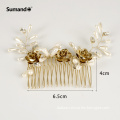 Hot sale fashionable flowers trendy handmade fancy women bling hair clips